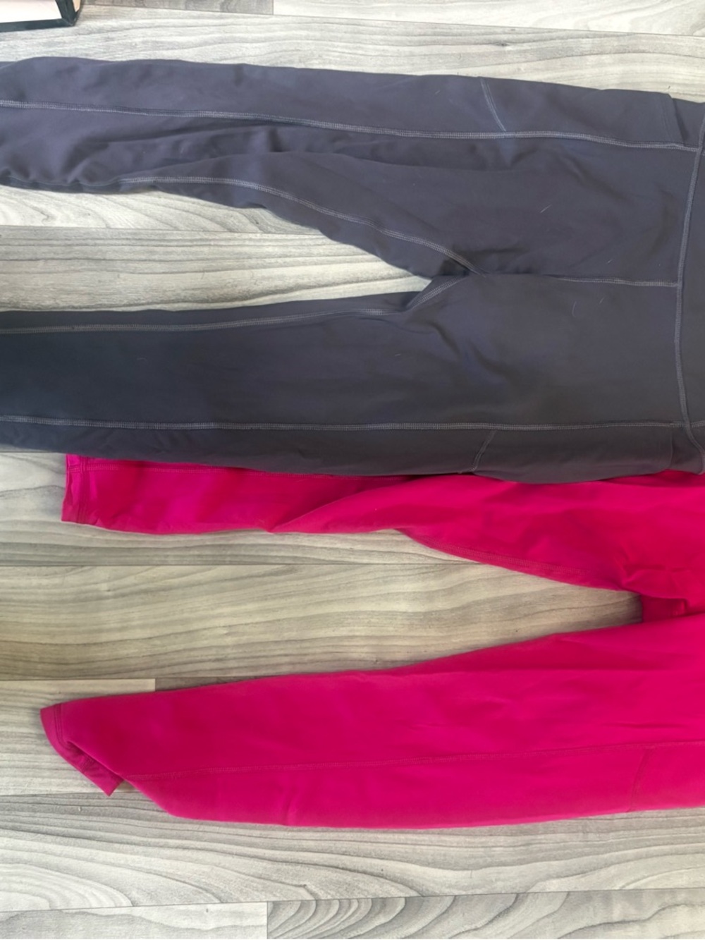 Victoria’s Secret Sport Pocket Leggings Bundle Size 8 Charcoal Plum & Hot Pink